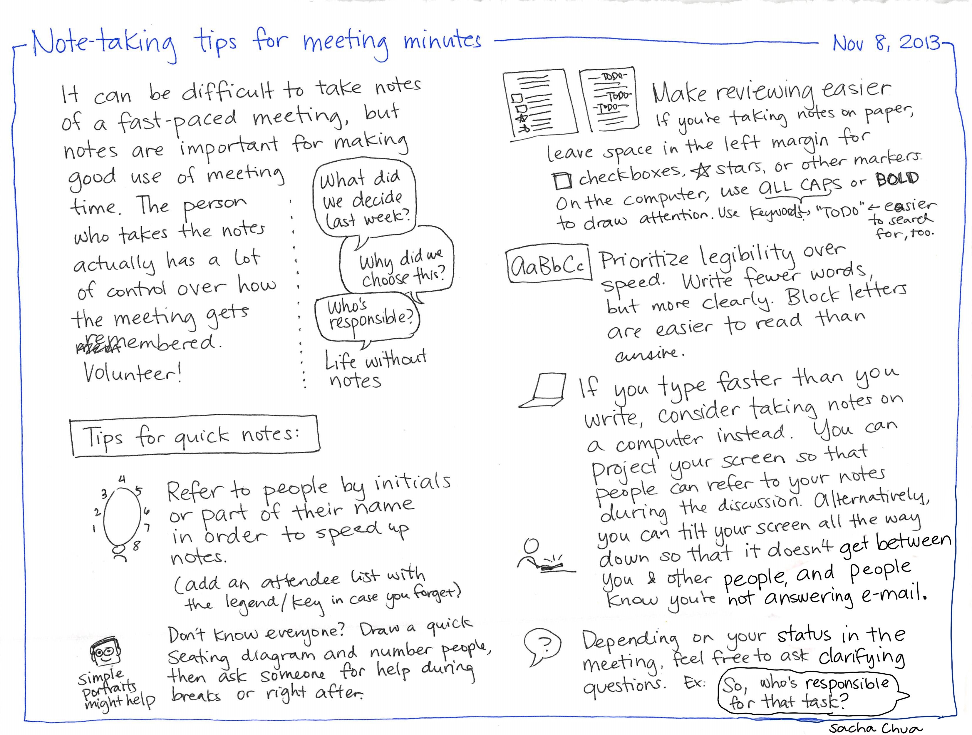 effective meeting notes