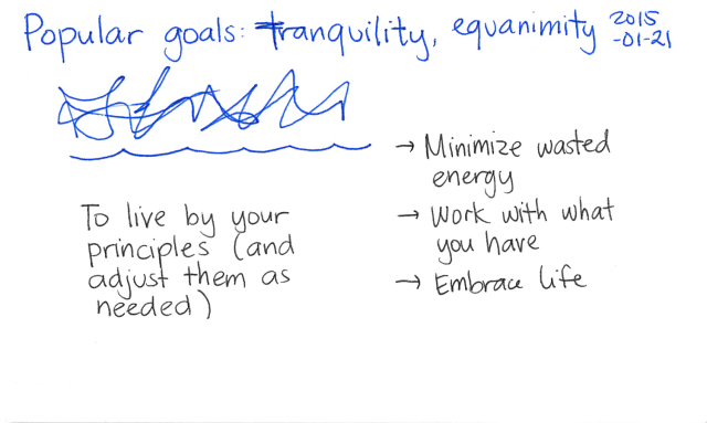 2015-01-21 Popular goals - tranquility, equanimity -- index card #popular-goals